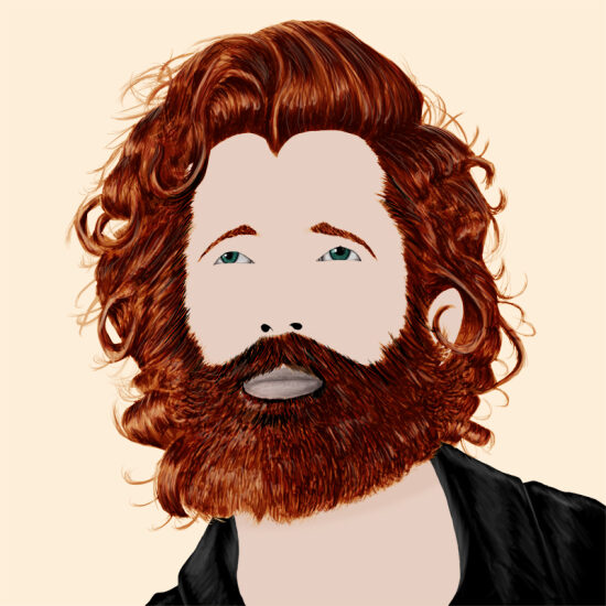 Red head beard man